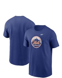 Nike Royal New York Mets Cooperstown Collection Logo T Shirt
