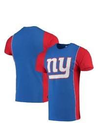 REFRIED APPAREL Royalred New York Giants Sustainable Upcycled Split T Shirt