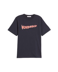 Wood Wood Sami Jc Organic Cotton Graphic Tee In Navy At Nordstrom