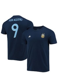 adidas Sergio Aguero Navy Argentina National Team Amplifier Name Number T Shirt