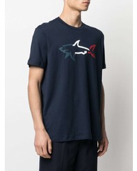 Paul & Shark Shark Logo Print T Shirt