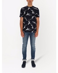 BOSS HUGO BOSS Shark Print Cotton T Shirt