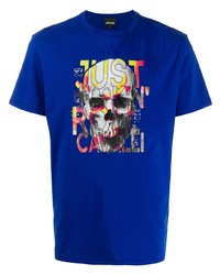 Just Cavalli Skull Print Logo T Shirt