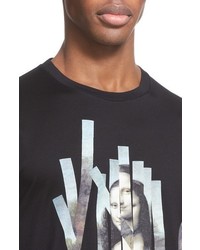 Neil Barrett Sliced Mona Lisa Graphic T Shirt
