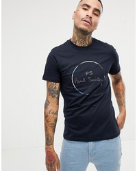 PS Paul Smith Slim Fit Circle Graphic Tshirt In Navy