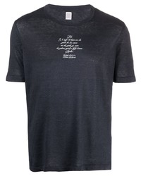 Eleventy Slogan Print Hemp T Shirt