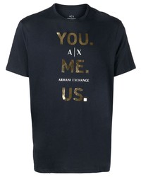 Armani Exchange Slogan Print Logo T Shirt