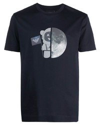 Emporio Armani Space Print Jersey T Shirt