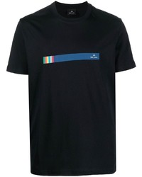 PS Paul Smith Stripe Print Organic Cotton T Shirt