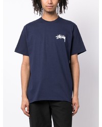 Stussy Stssy Logo Print Cotton T Shirt