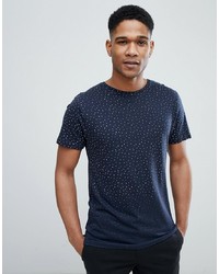 Bellfield T Shirt In Triangle Print With Raw Edges