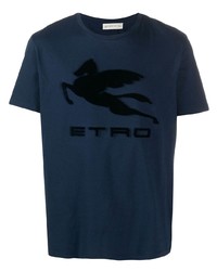 Etro Textured Logo T Shirt