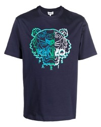 Kenzo Tiger Head Logo Cotton T Shirt