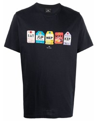 PS Paul Smith Travelling Tag Print T Shirt