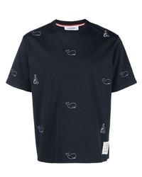 Thom Browne Whale Pattern Print T Shirt