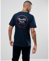 Brixton Wheeler T Shirt With Back Print