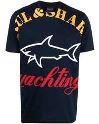 Paul & Shark Yachting Logo Print Cotton T Shirt