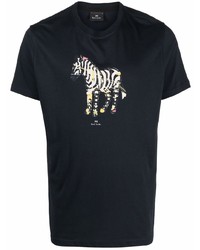 PS Paul Smith Zebra Print Short Sleeved T Shirt