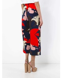 DELPOZO Floral Print Cropped Trousers
