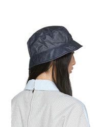 Maison Michel Navy Denim Effect Malo Bucket Hat
