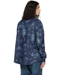 RtA Blue Floral Denim Jacket