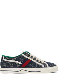 Gucci Blue Denim Gg Tennis 1977 Sneakers