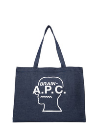 A.P.C. Indigo Brain Dead Edition Shopping Tote