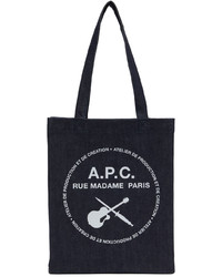 A.P.C. Indigo Guitare Poignard Tote Bag