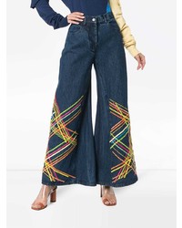 All Things Mochi Brianna Embroidered Flared Jeans