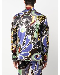 Moschino Graphic Print Double Breasted Blazer