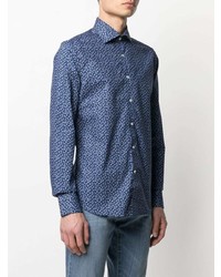 Canali Embroidered Button Down Shirt