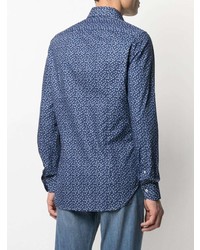 Canali Embroidered Button Down Shirt