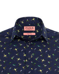 Thomas Pink Hayman Print Super Slim Fit Button Cuff Shirt