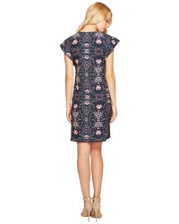 Jessica Simpson Printed Lace Up Dress Js7a9420 Dress