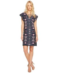Jessica Simpson Printed Lace Up Dress Js7a9420 Dress