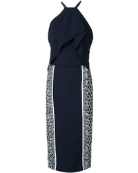 Roland Mouret Side Print Halterneck Dress