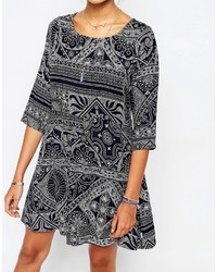 Element Smock Dress With All Over Bandana Print