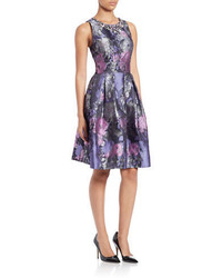 Eliza J Floral Print Fit And Flare Dress