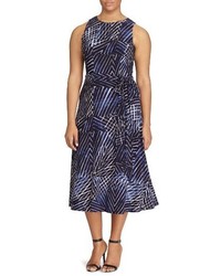 Lauren Ralph Lauren Plus Size Print Jersey Fit Flare Dress