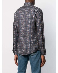 Eton Printed Flannel Shirt