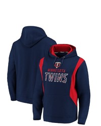 FANATICS Branded Navy Minnesota Twins Iconic Fleece Colorblock Pullover Hoodie At Nordstrom