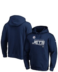 FANATICS Branded Navy Winnipeg Jets Authentic Pro Core Collection Prime Pullover Hoodie
