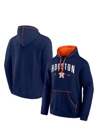 FANATICS Branded Navyorange Houston Astros Ultimate Champion Logo Pullover Hoodie