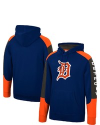 Mitchell & Ness Navy Detroit Tigers Fusion Fleece Pullover Hoodie