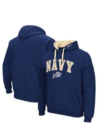 Colosseum Navy Navy Mid Big Tall Arch Logo 20 Pullover Hoodie