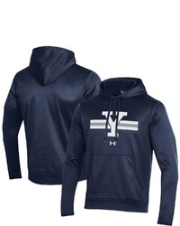 Under Armour Navy Yale Bulldogs Logo Stripe Fleece Pullover Hoodie At Nordstrom
