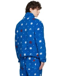 Clot Blue Sherpa Fleece Puffer Jacket