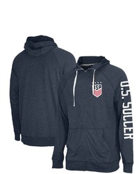 5TH AND OCEAN BY NEW ERA 5th Ocean By New Era Navy Uswnt Brushed Jersey Raglan Full Zip Hoodie At Nordstrom