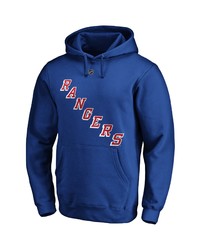 FANATICS Branded Alexis Lafreniere Royal New York Rangers Authentic Stack Name Number Pullover Hoodie