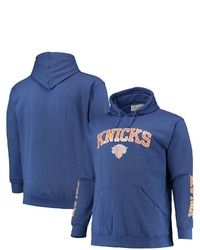 FANATICS Branded Blue New York Knicks Big Tall Team Wordmark Pullover Hoodie